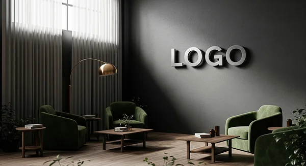 Velvet Graphite Ideation Lounge Professional Virtual Office Background for Video Calls - Creative