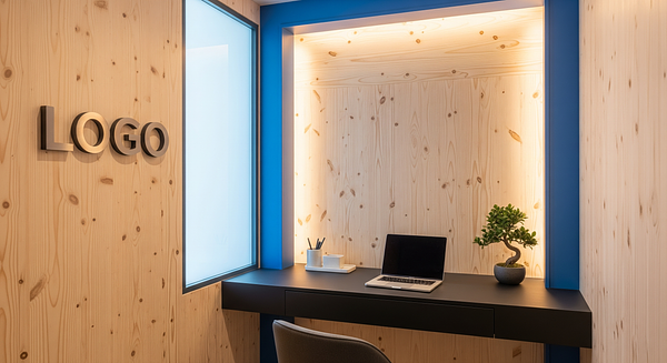 Cobalt Pine Consultancy Nook Branded Virtual Office Background with Company Logo - Consulting