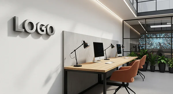 Sienna Drift Tech Atelier Professional Virtual Office Background for Video Calls - Creative