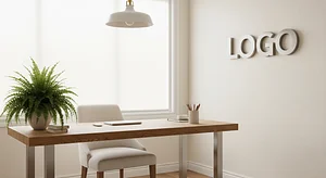 Sunlit Oak Haven Modern Virtual Office Background