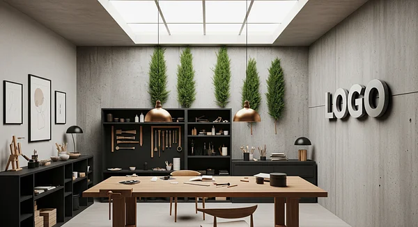 Juniper Horizon Atelier Professional Virtual Office Background for Video Calls - Creative