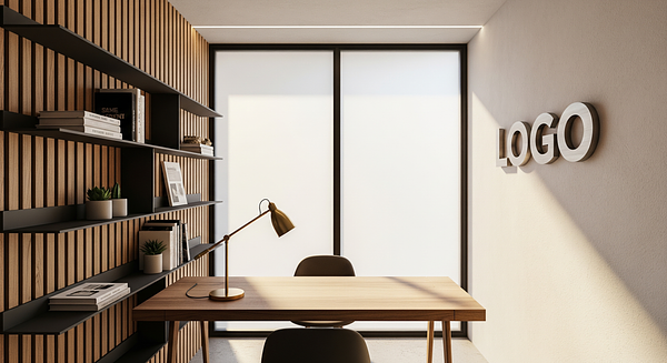 Solar Oak Innovation Alcove Branded Virtual Office Background with Company Logo - Consulting