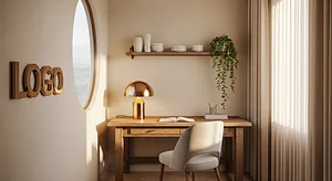 Seaside Brass Concept Nook Creative Virtual Office Background