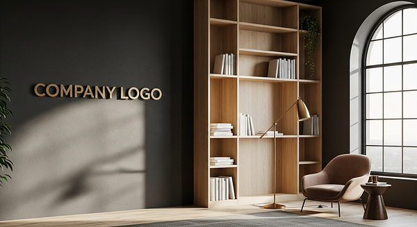 Saffron Drift Reading Loft Branded Virtual Office Background with Company Logo - Corporate