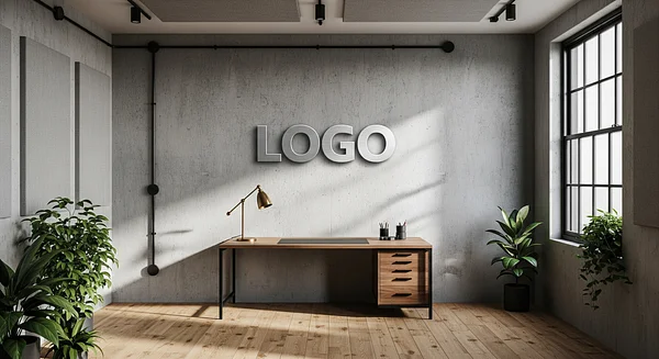 Graphite Horizon Innovation Loft Professional Virtual Office Background for Video Calls - Technology