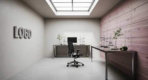 Juniper Alloy Research Den Branded Virtual Office Background with Company Logo - Technology