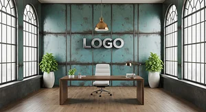 Verdigris Loft Atrium Executive Virtual Office Background