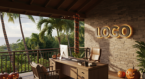 Hawaiian Halloween Office