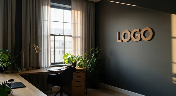 Sunlit Graphite Atelier Professional Virtual Office Background for Video Calls - Creative