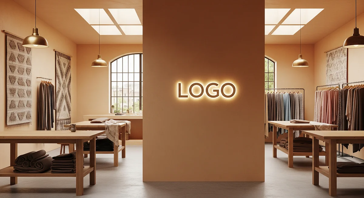 Saffron Loom Design Haven Branded Virtual Office Background with Company Logo - Creative