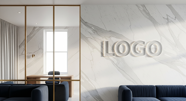 Marble Tide Consultancy Loft Branded Virtual Office Background with Company Logo - Consulting