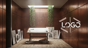 Verdant Copperleaf Drafting Room