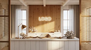 Amberstone Coastal Atelier Creative Virtual Office Background