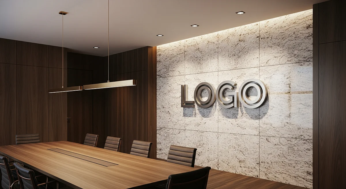 Granite Ember Strategy Hub Branded Virtual Office Background with Company Logo - Corporate