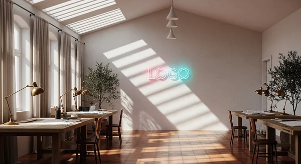 Verdigris Terrace Drafting Pavilion Professional Virtual Office Background for Video Calls - Creative